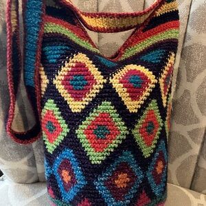 Multicolor ‎ Geometric Crossbody Bag